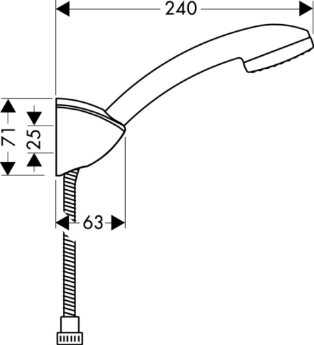 Hansgrohe Croma 1jet/Porter’C kádszett 1,25 m 27539 000 (27539000)