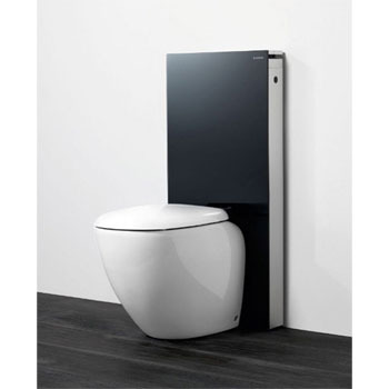 Geberit Monolith 131.021.SJ.1 fekete üveg álló wc tartály fali wc-hez