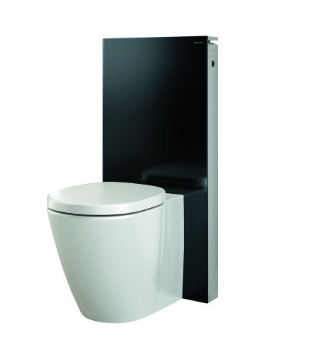 Geberit Monolith 131.021.SJ.1 fekete üveg álló wc tartály fali wc-hez