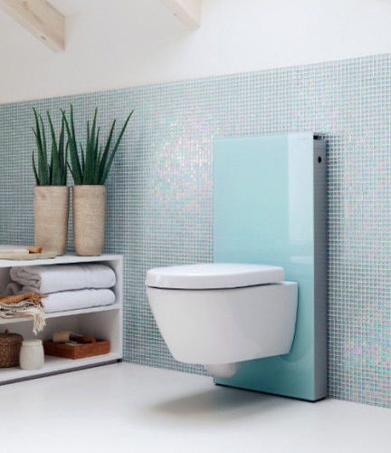 Geberit Monolith 131.021.SL.1 menta zöld üveg álló wc tartály fali wc-hez