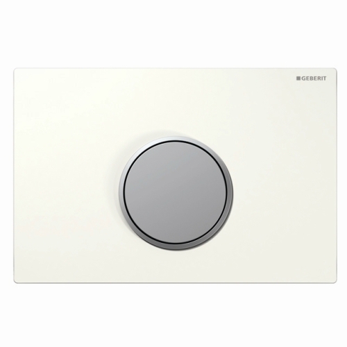 Geberit Sigma 10 115.758.xx.1 Nyomólap  (fehér/matt króm/matt króm, #115.758.KL.1)