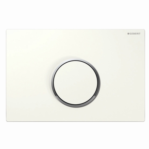 Geberit Sigma 10 115.758.xx.1 Nyomólap  (fehér/fényes króm/fehér, #115.758.KJ.1)