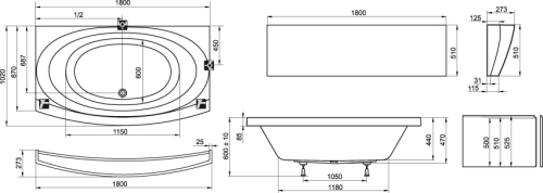 Ravak Evolution oldallap (oldallap balos, #CZ11200A00)