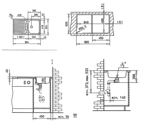 Teka. Texina 45 BF-CN szintbeépíthető mosogató (T1629)