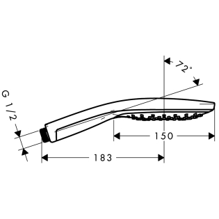 Hansgrohe Raindance Select 150 Air 3jet króm kézizuhany EcoSmart 9 l/perc 28588 000 (28588000)