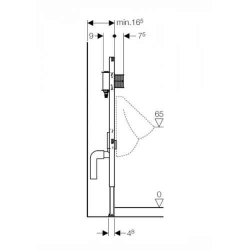 Geberit Duofix 111.618.00.1 vizelde szerelőelem HyTronic Joly/Visit