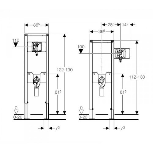 Geberit Duofix 111.618.00.1 vizelde szerelőelem HyTronic Joly/Visit
