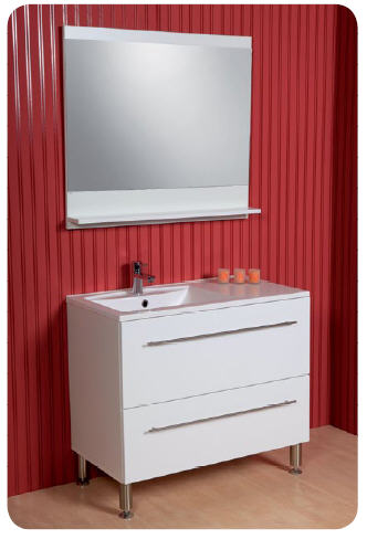 Verita larissa 90 B fürdőszobabútor (fehér, #tükör 900X600)