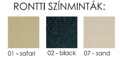 Marmorin Rontti Isao 1 medencés szögletes gránit mosogató csepegtetővel (sand)