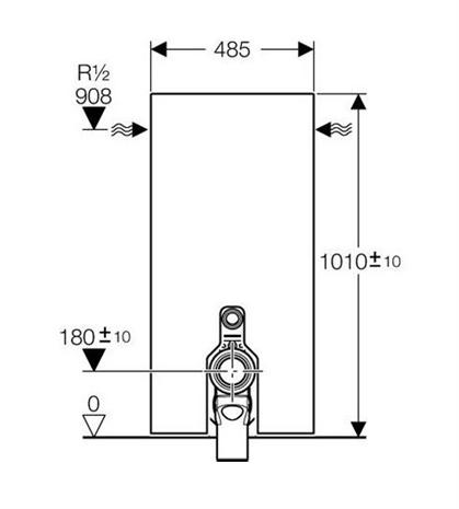 Geberit Monolith 131.002.SI.1 szanitermodul talpon álló WC-hez, fehér üveggel P-könyökkel