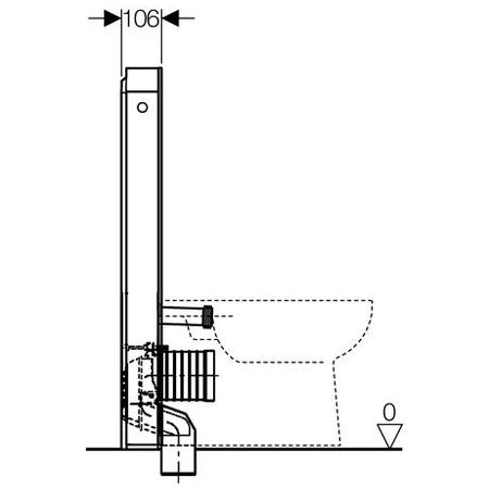 Geberit Monolith 131.002.SL.1 szanitermodul talpon álló WC-hez, menta zöld üveggel P-könyökkel