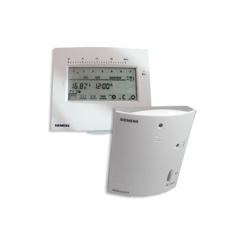 Siemens REV200RF fehér öntanuló érintőképernyős szobatermosztát rádiófrekvenciás összeköttetéssel