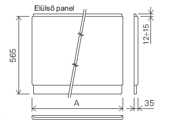 Ravak Vanda II kád előlap (előlap, 150-es kádhoz, #CZ001P0A00)