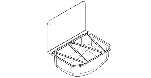 Franke WB440C rozsdamentes hátfalas fali kiöntő