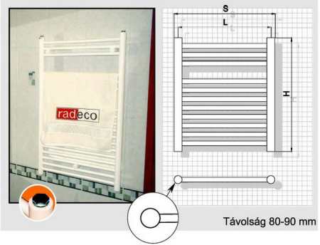 Radeco Csőradiátor lakótelepi modellek (430, fehér, 1060x300 mm, #A4-265/P)
