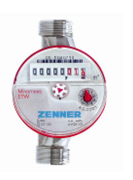 Zenner 118029 melegvíz vízóra 1/2