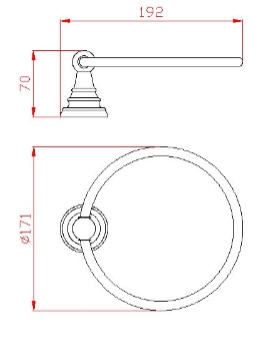 Sapho Diamond törülköző tartó karika (króm, 1317-06)