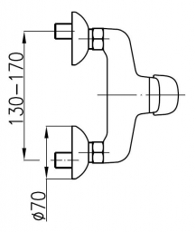 Armatura Albit 4606-010-00 fali zuhany csaptelep