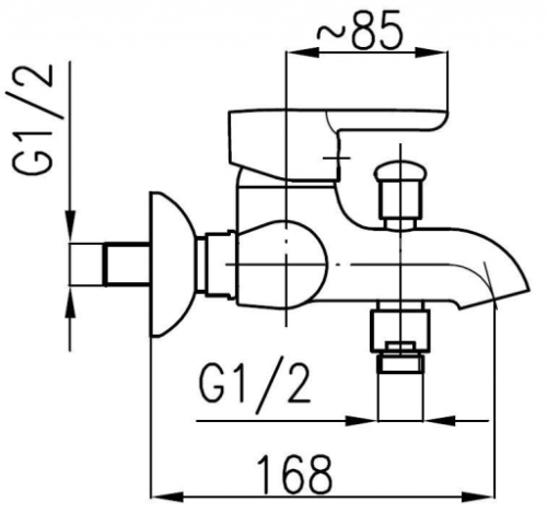 Armatura Bazalt 4704-010-00 fali kádtöltő csaptelep