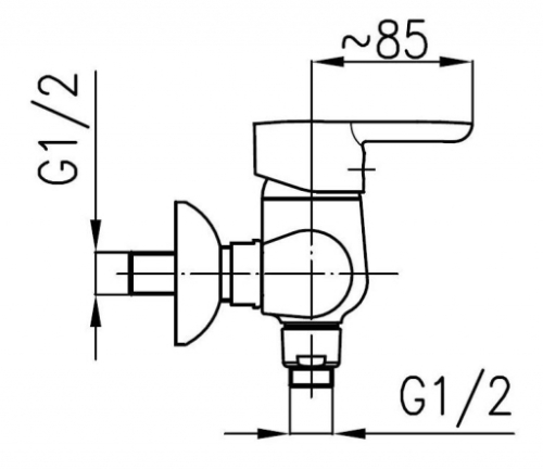Armatura Bazalt 4706-010-00 fali zuhany csaptelep