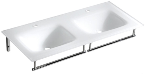 Sapho Beauty Madlen 120x50 cm dupla fehér üvegmosdó (2501-13)
