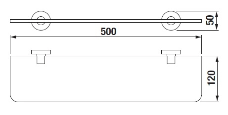 Jika Mio fali üvegpolc H3857410040001 (3.8574.1.004.000.1)