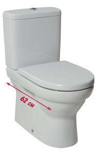 Jika Tigo rövid mélyöblítésű monoblokkos wc bal alsó bekötéssel 8.2421.6.000.231.1 + 8.2821.3.000.742.1