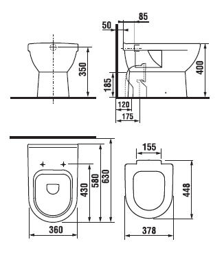 Jika Mio mélyöblítésű álló wc H8257160000001 (8.2571.6.000.000.1)