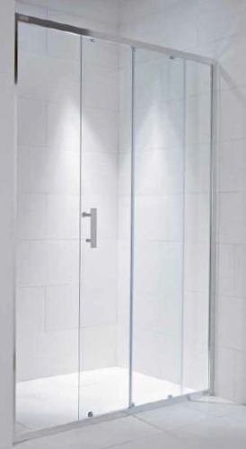 Jika Cubito 120x195 cm-es zuhanyajtó króm, Átlátszó H2422440026681 (2.4224.4.002.668.1)