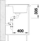 BLANCO ALAROS 6S Silgranit mosogatótál (antracit / fekete üveg vágólap, #516556)