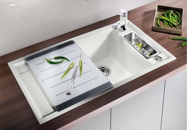BLANCO AXIA II 5S-F Silgranit mosogató (kávé, #516817)
