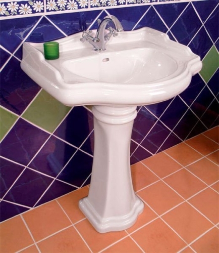 Sapho KERASAN RETRO 69x52cm kerámiamosdó 3 csaplyukkal, fehér 104601-3