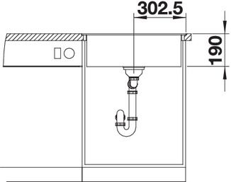BLANCO DALAGO 6-F Silgranit munkalap szintbe építhető mosogató, kávé 515095 (K)