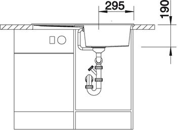 BLANCO METRA 5S Silgranit mosogató szűrőkosárral, fehér 513205