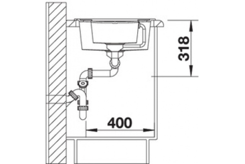 BLANCO METRA 6S Silgranit mosogatótál dugókiemelő nélkül, fehér 513223