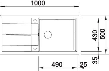 BLANCO METRA XL 6S Silgranit mosogató dugókiemelővel, antracit 515286 (K)