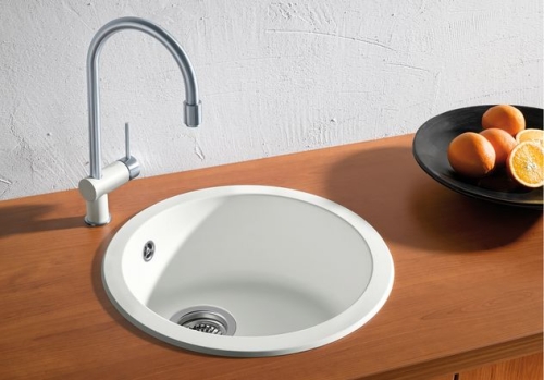 BLANCO RONDO Silgranit mosogató dugókiemelő nélkül (sand, #511624)