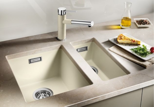 BLANCO SUBLINE 160-U Silgranit aláépíthető mosogató dugókiemelő nélkül (tartufo 517425)