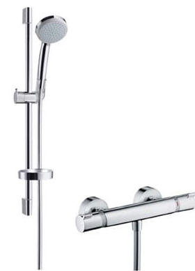 Hansgrohe Croma 100 Vario termosztátos zuhanycsaptelep zuhanyszettel EcoSmart 9 l/ perc 27032 000 (27032000)
