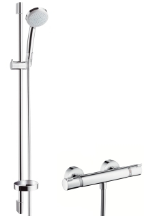 Hansgrohe Croma 100 Vario termosztátos zuhanycsaptelep zuhanyszettel EcoSmart 9 l/ perc 27033 000 (27033000)