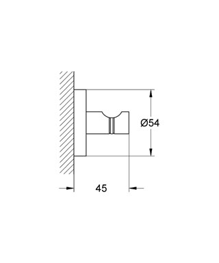 Grohe Essentials fürdőköpeny akasztó 40364 000 (40364000)