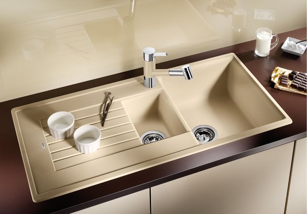 BLANCO ZIA 6S Silgranit mosogató szűrőkosárral (sand, #514745)