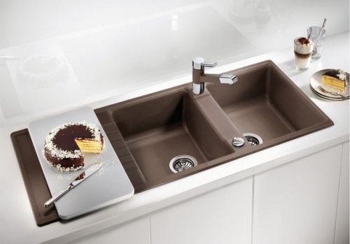 BLANCO ZIA 8S Silgranit mosogató dugókiemelővel (antracit, #515595)