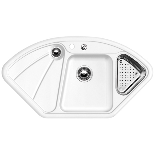 BLANCO DELTA kerámia PuraPlus mosogató (kristályfehér, #514808)