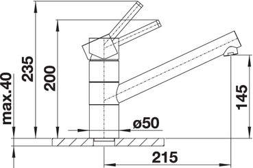 BLANCO TIVO króm álló mosogató csaptelep, króm / alacsonynyomású 518414