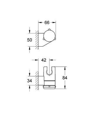 Grohe Tempesta ÚJ fali kézizuhany tartó 27595 000 (27595000)