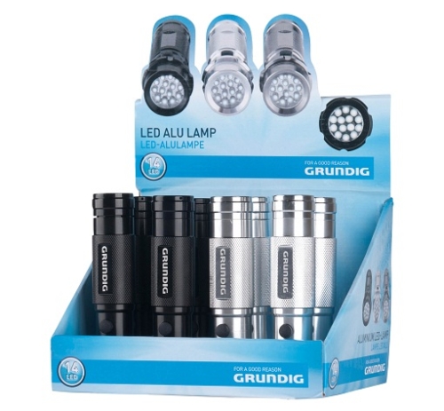 Grundig elemlámpa 14 LED ALU 3AAA