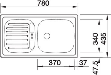 BLANCO FLEX MINI 18/10 rozsdamentes mosogató (szövetmintás, #512032)