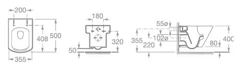 Roca Hall mélyöblítésű fali wc 7346627000 (A346627000)