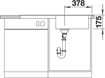 BLANCO MEDIAN XL 6S-IF 18/10 rozsdamentes mosogató, fényes / tartozék nélkül / balos 518490